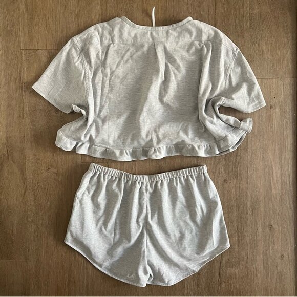 Reworked Ralph Lauren Two-Piece Set - Top and Shorts - Gray - Size S - Picture 6 of 8